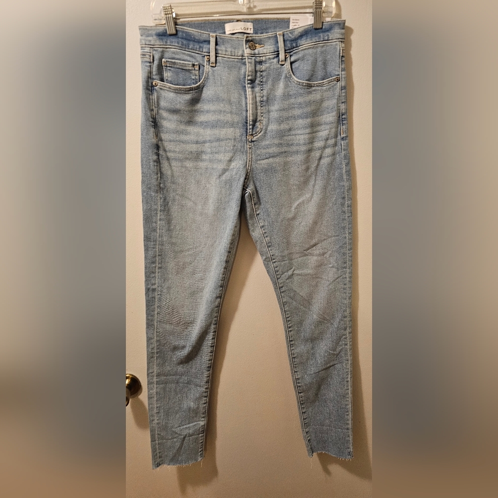 Loft Jeans The Skinny High Rise Light Wash Blue Womens Size 30 NWT
